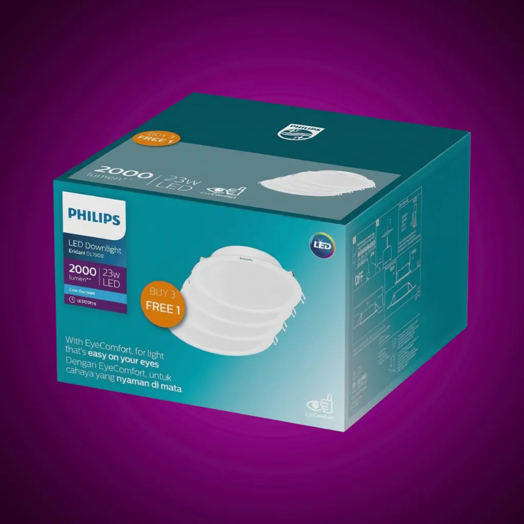 Philips Led Downlight Eridani DL190B 23w 2000 Lumen Cool Daylight - Pack Of 4 Pieces