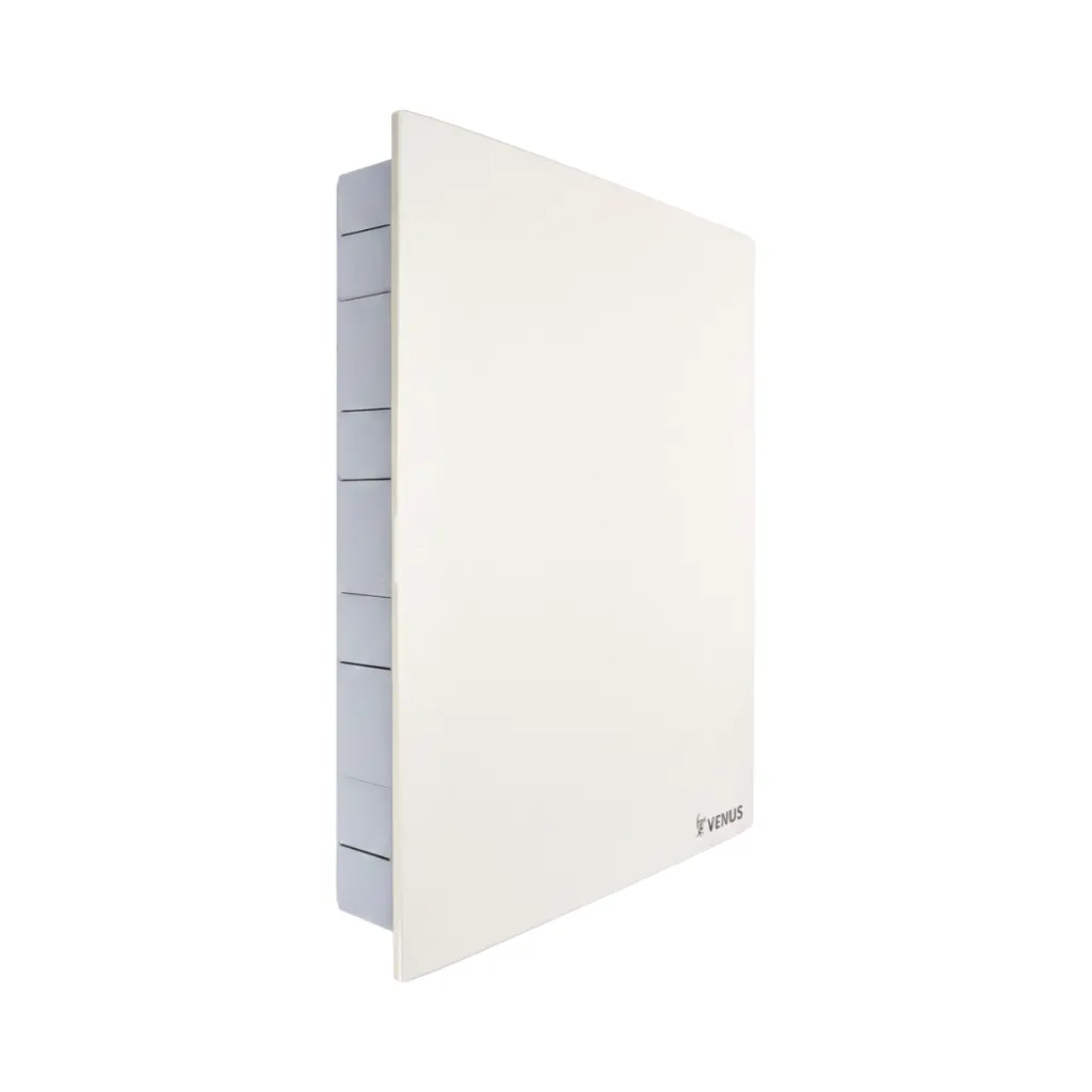 Venus Jumbo Decorative Distribution Board, 18-24 Ways-Plastic Base & Face, Off-White Matte
