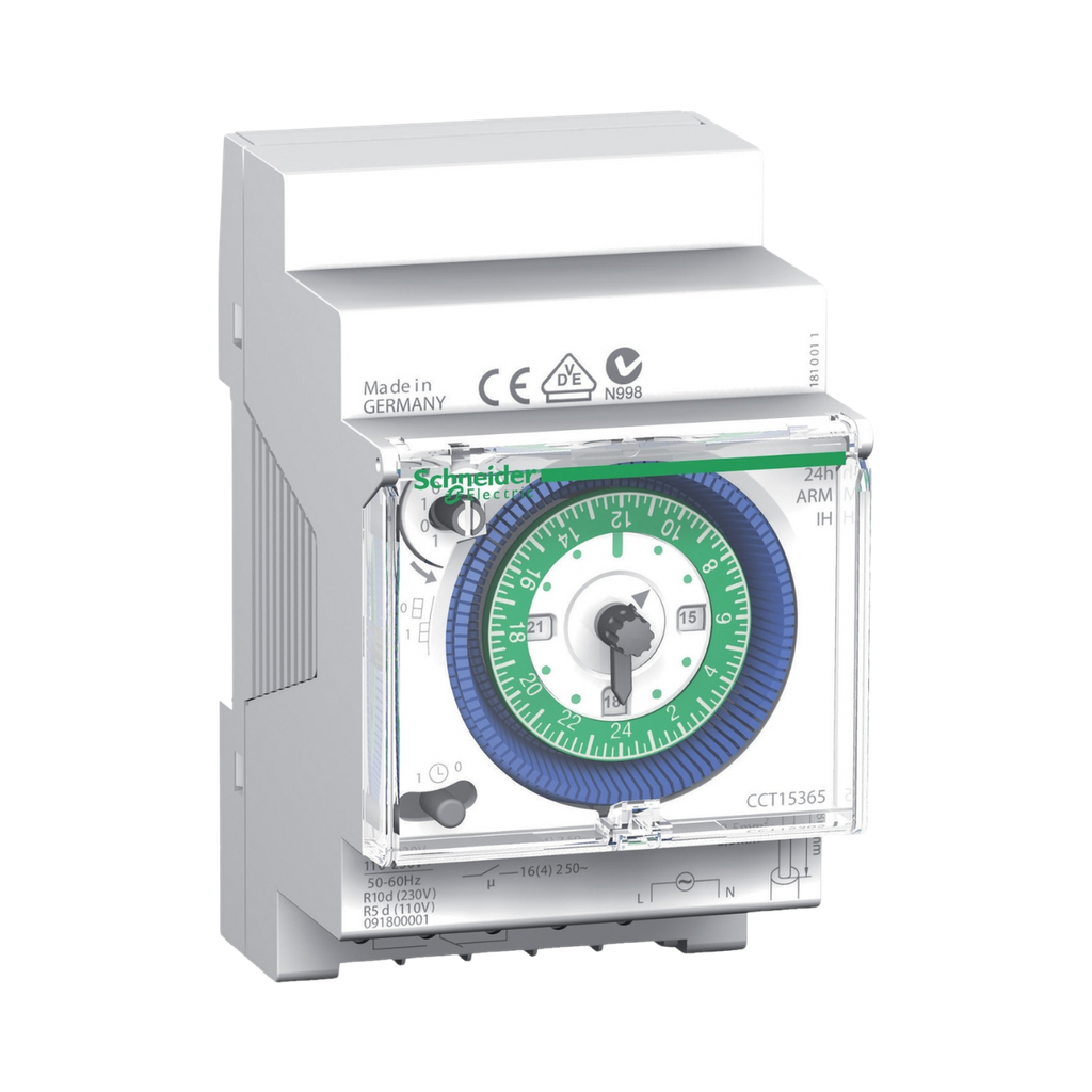 Schneider Electric Acti 9 - IH - Mechanical Time Switch - 24 h - 200 h Memory