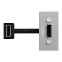 Schneider Electric New Unica - HDMI Connector Prewired - 1 Module - Aluminum 