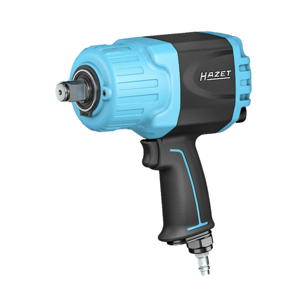 Hazet Solid Twin Turbo Impact Wrench 3/4 inch, 20 mm Square 4100 Nm. Powerful Twin Hammer Mechanism