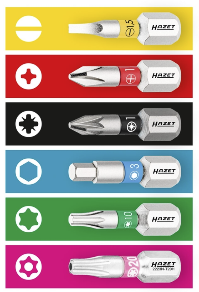 Hazet ¼ ~ ½ inch Square, Hollow - Outside Hexagon Traction Profile 47 Pieces