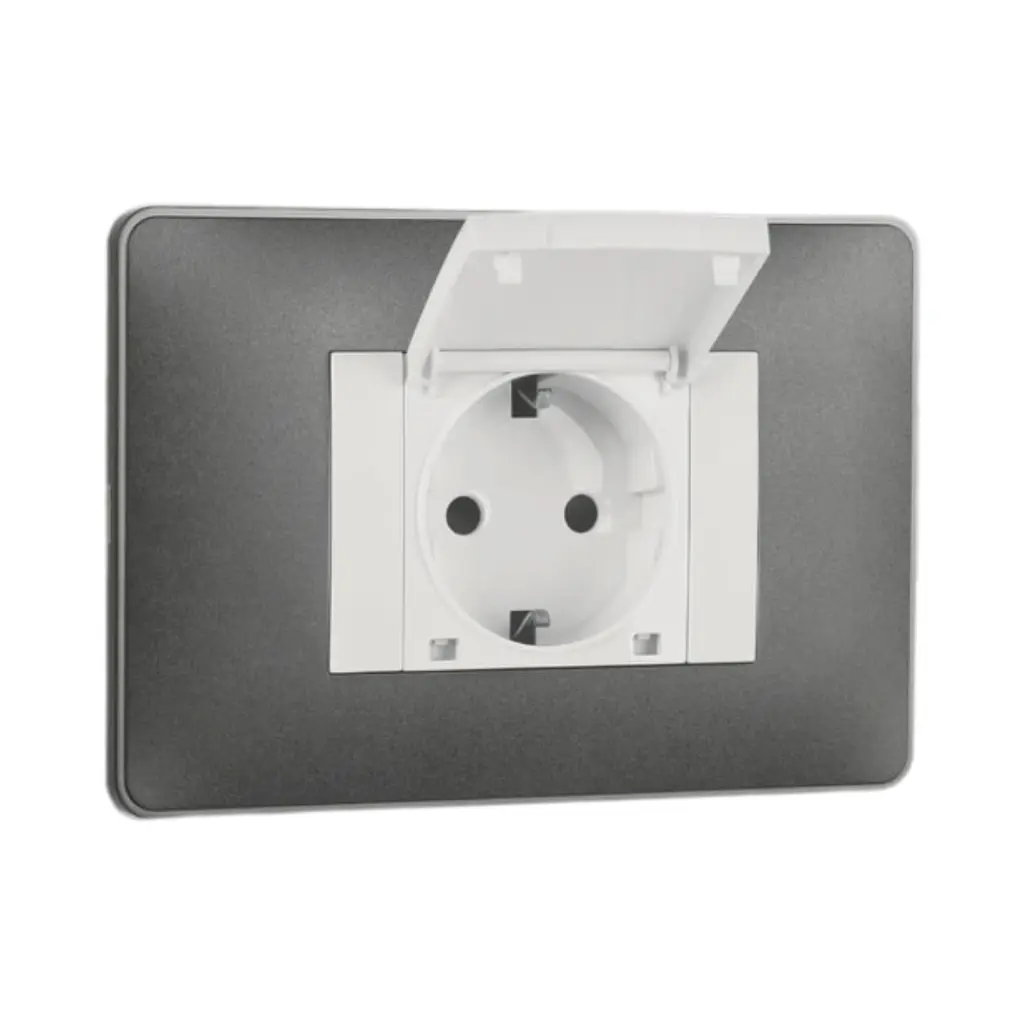 Venus German Socket With Earth and Cover 16A J-Venus White J16