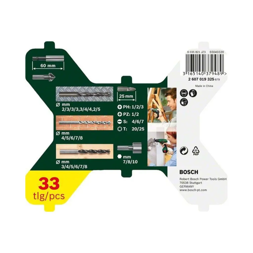 Bosch X-Line Drill- and Screwdriver Bit Set 33 Pieces