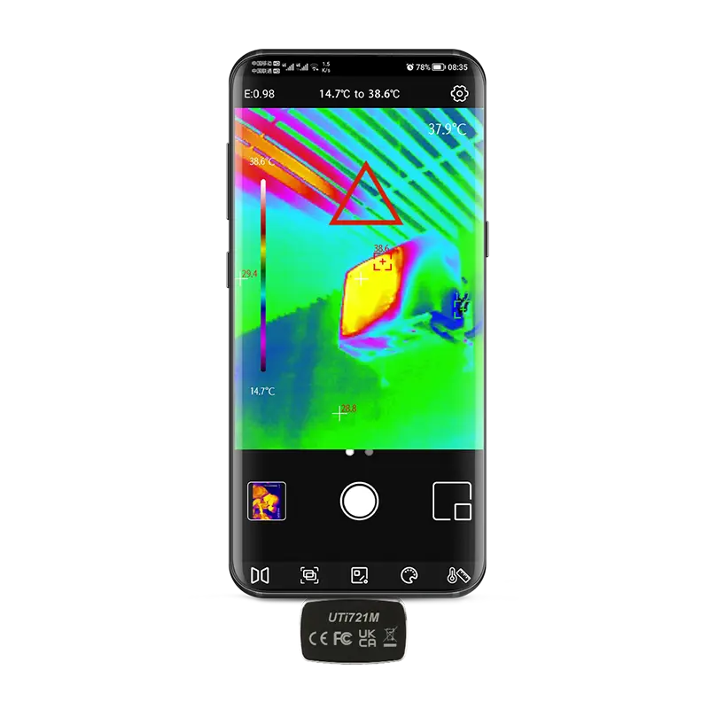 Uni-T Smartphone Thermal Camera Module For Android, Measurement Range -20℃ ~ 550℃