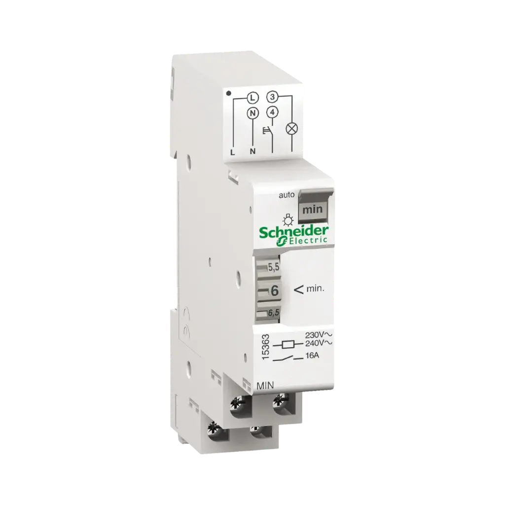 Schneider Electric Acti 9 Electromechanical Timer Adjustable From 1 to 7 Minutes