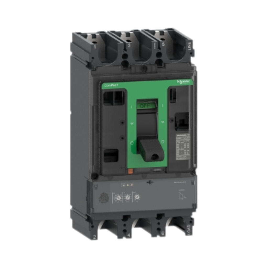 Schneider Electric Circuit Breaker, ComPacT NSX400F, 36kA/415VAC, 3 Poles, MicroLogic 2.3 Trip Unit 400A