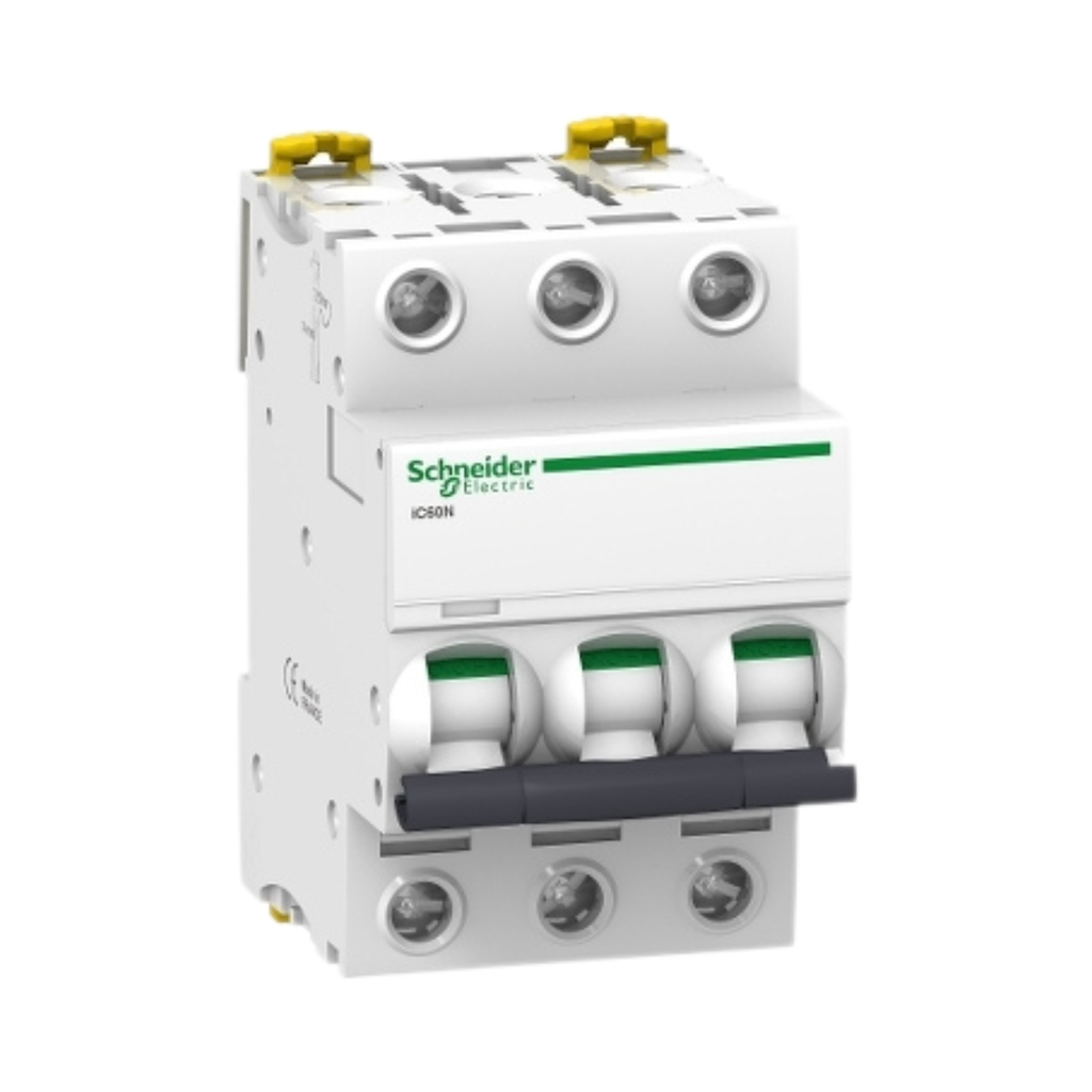 [A9F77363] Schneider Electric Miniature Circuit-Breaker, Acti9 iC60N, 3P, 63 A, C curve, 6000 A (IEC 60898-1), 10 kA (IEC 60947-2)