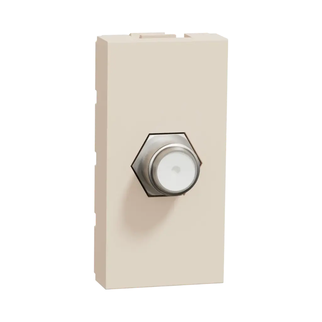[NU346844] Schneider Electric TV Socket, New Unica, Mechanism, 1 Module, F-Type, IP2xC, Beige