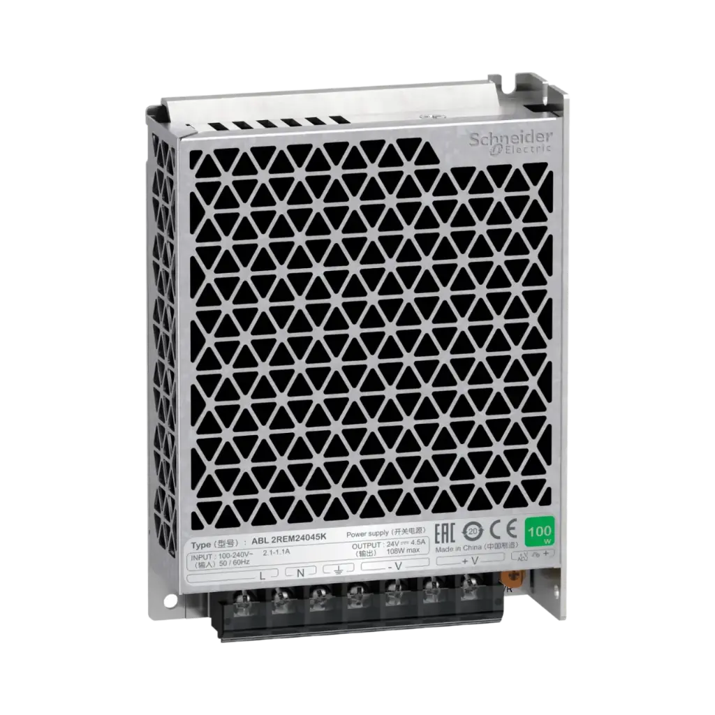 Schneider Electric Single Phase Power Supply, 100...240V Input, 24V DC Output, 108W, 4,5A 