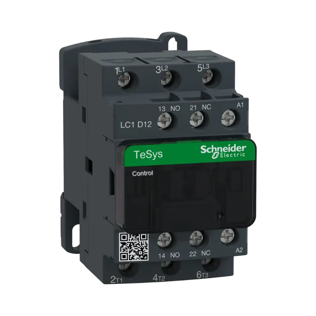 Schneider Electric Contactor, TeSys Deca, 3P(3NO), AC-3/AC-3e, <=440V, 12A, 220V AC 50/60Hz Coil, Screw Clamp Terminals 