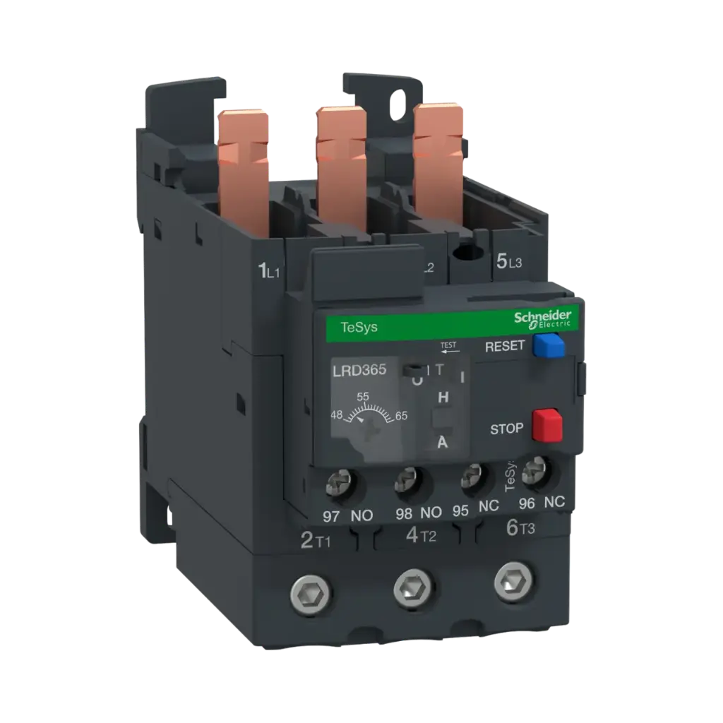 [LRD365] Schneider Electric Thermal Overload Relay, TeSys Deca, 690VAC, 48 to 65A, 1NO+1NC, Class 10A, EverLink BTR Screw 
