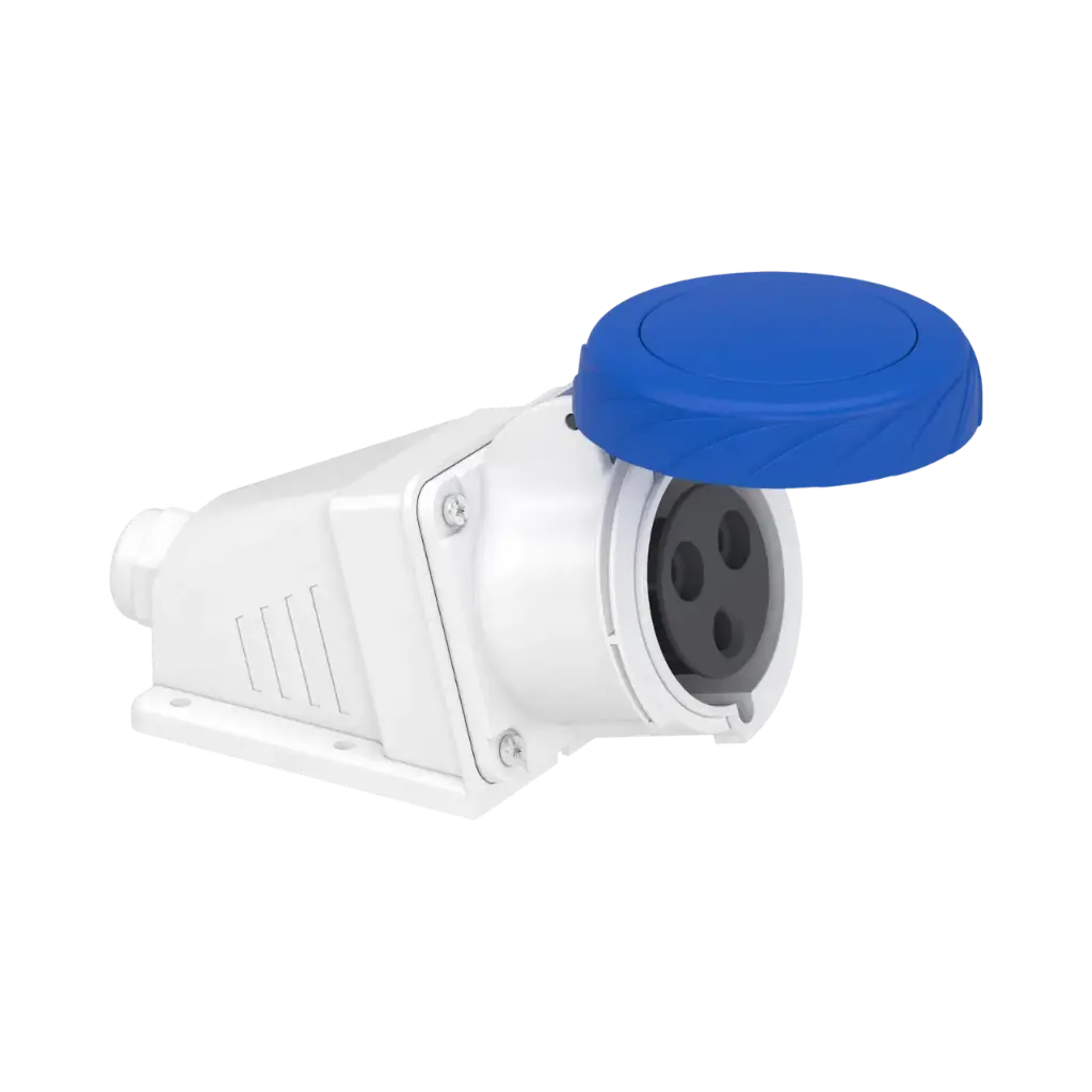 [PKF32W723] Schneider Electric Socket, Mureva PK, Wall-Mounted, Angled, 32A, 2P+E, 220V, IP67 