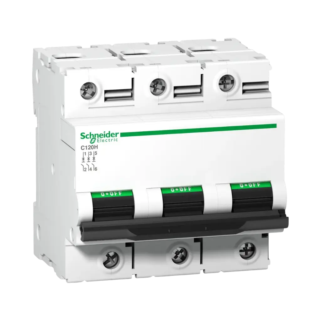 [A9N18470] Schneider Electric Miniature Circuit Breaker (MCB), Acti9 C120H, 3P, 125A, C Curve, 15000A (IEC/EN 60898-1), 15kA (IEC/EN 60947-2) 