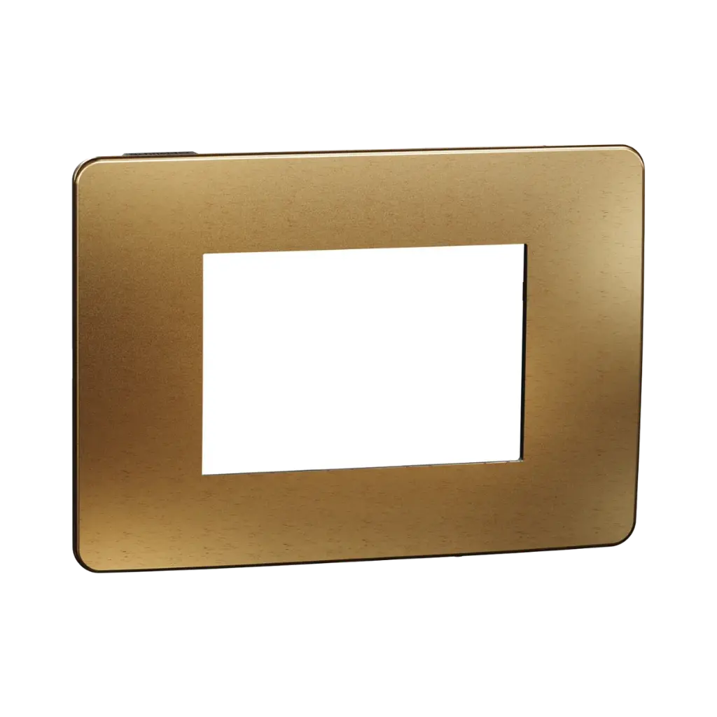 [NU270358M] Schneider Electric Cover Frame, New Unica, 1 Gang, 3 Modules, Copper and Black
