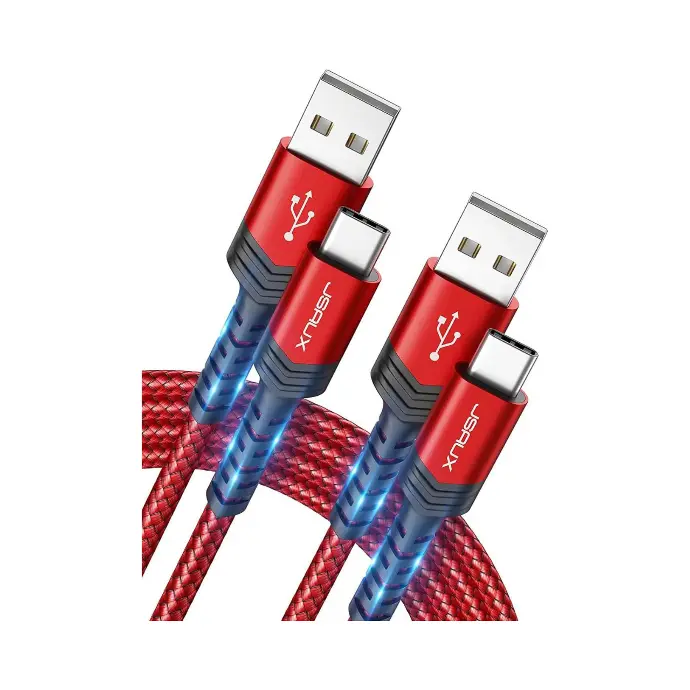 JSAUX USB-A to C 3A Fast Charging Cable 6.6 Ft (اسود)