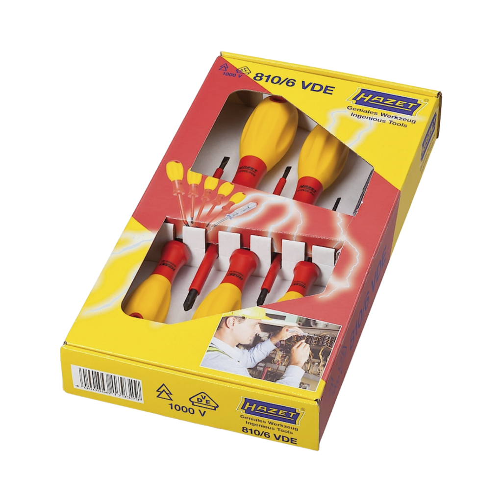 [810/6VDE] Hazet Screwdriver Set With Protective Insulation 6 Pieces