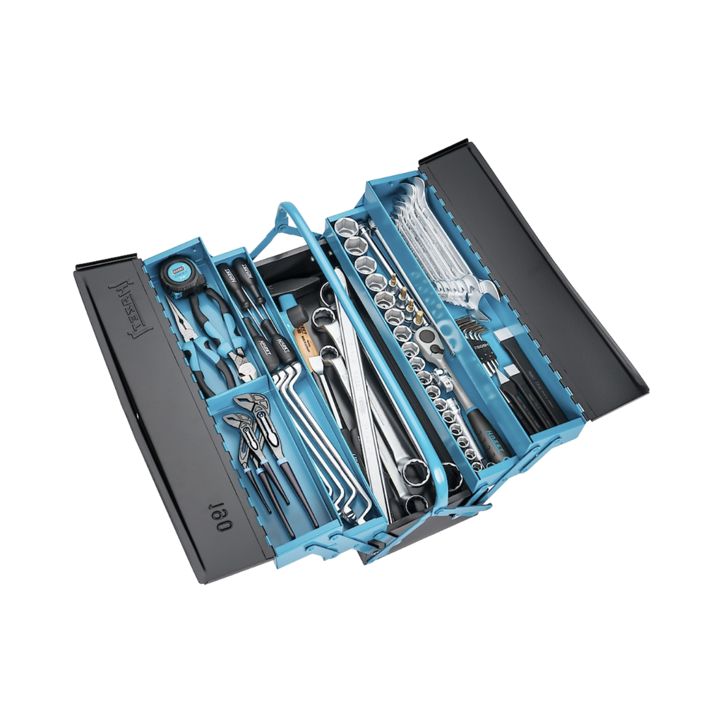 [190/80] Hazet Metal Tool Box With Assortment 80 Pieces