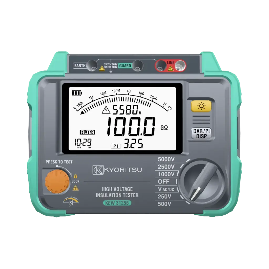 [3125B] Kyoritsu High Voltage Digital Insulation Tester 250V to 5000V