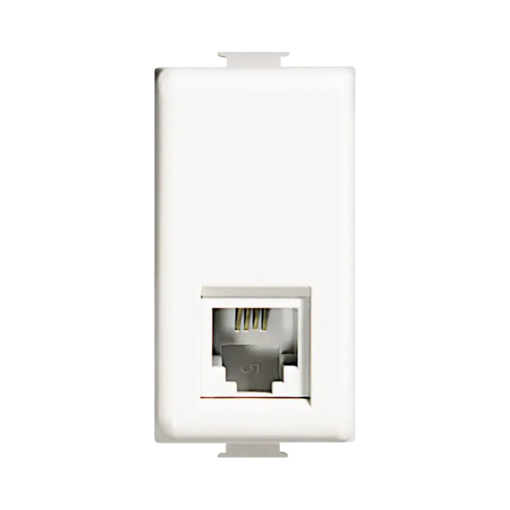 [AM5958/11NE] بريزة تليفون ابيض بتشينو ماتكس