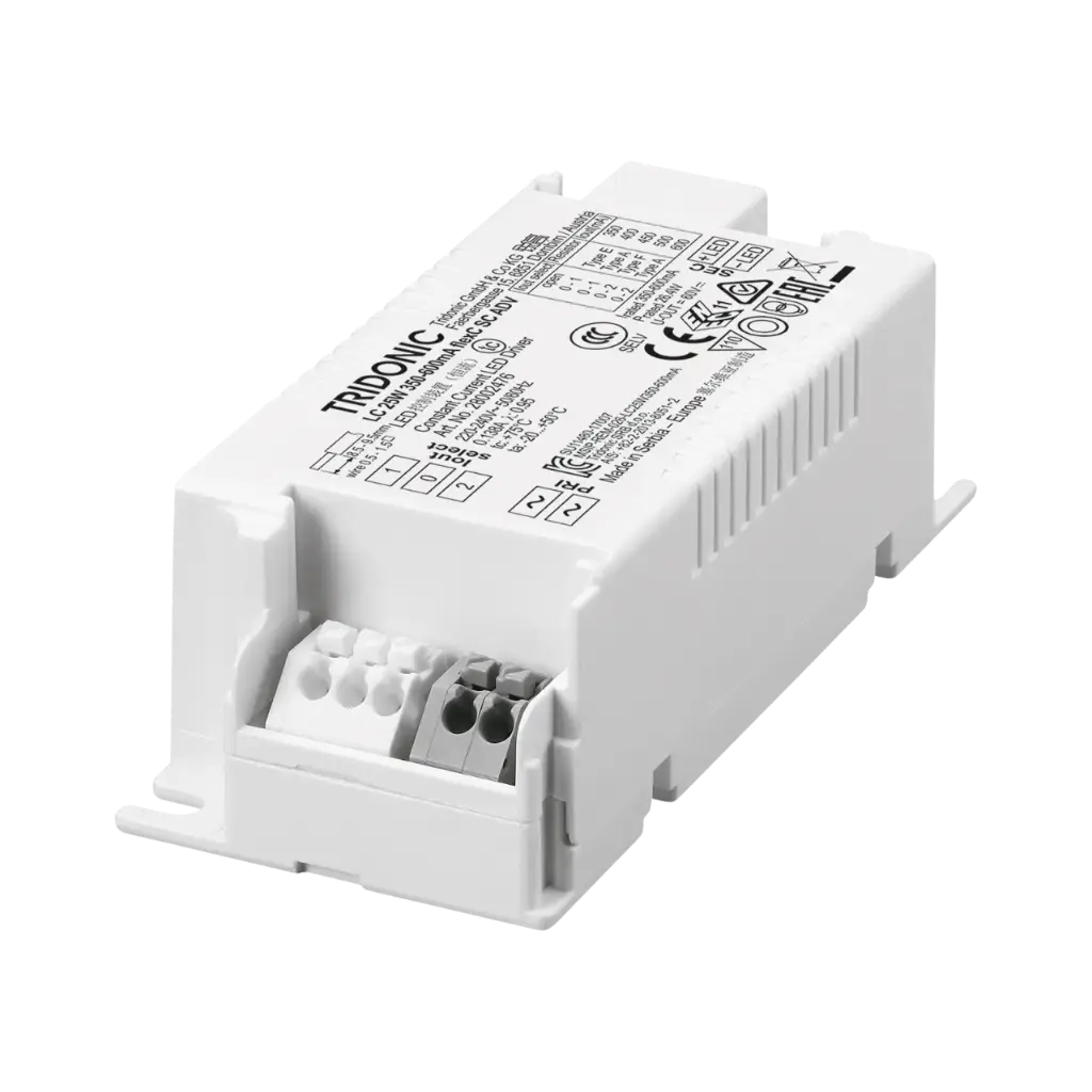 [28002476] Tridonic Compact Non-Dimmable Constant Current LED Driver 350-600mA 25 W LED LC 25W 350-600mA flexC SC ADV