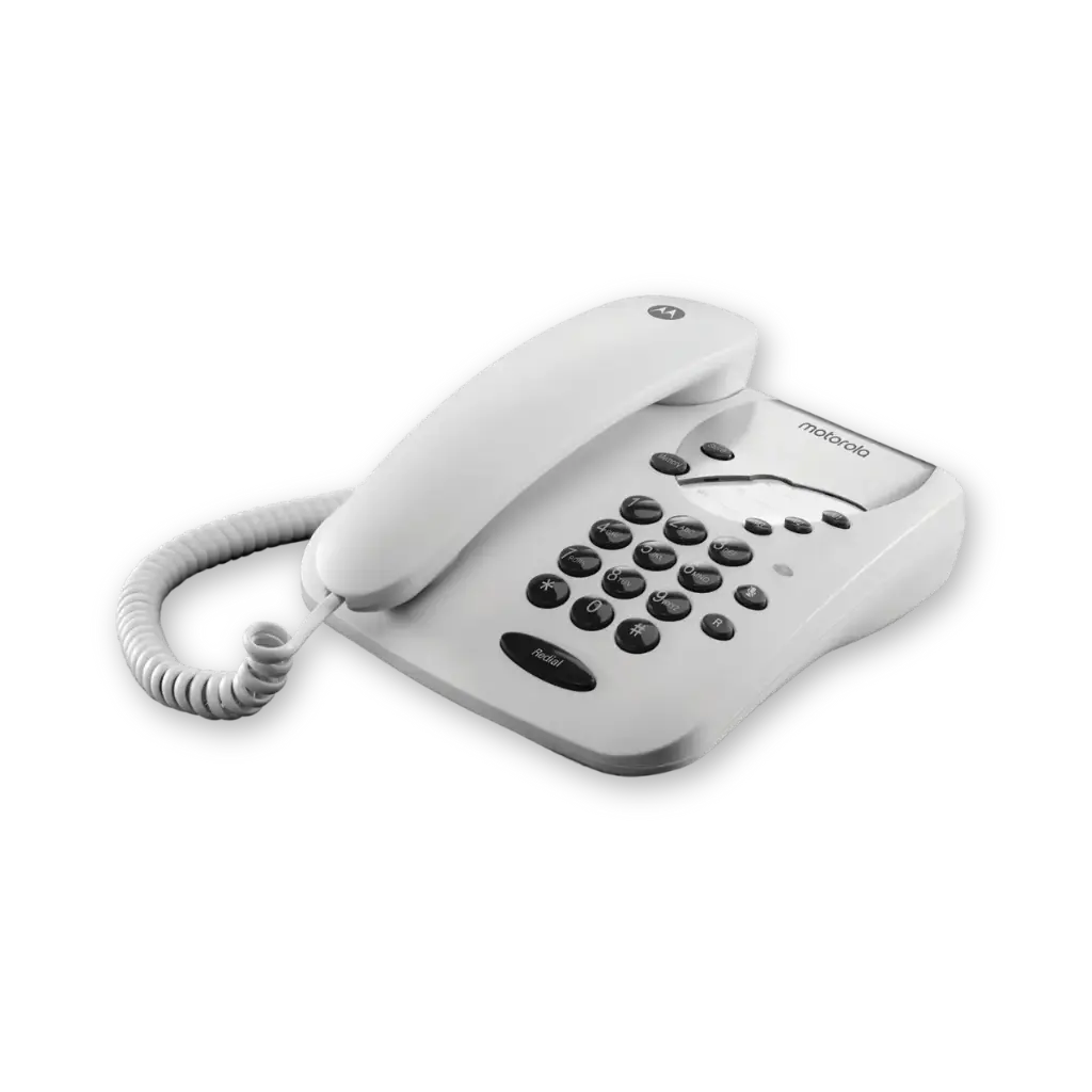تليفون ارضى قابل للتثبيت على الحائط لون اسود موتورولا (ابيض)
