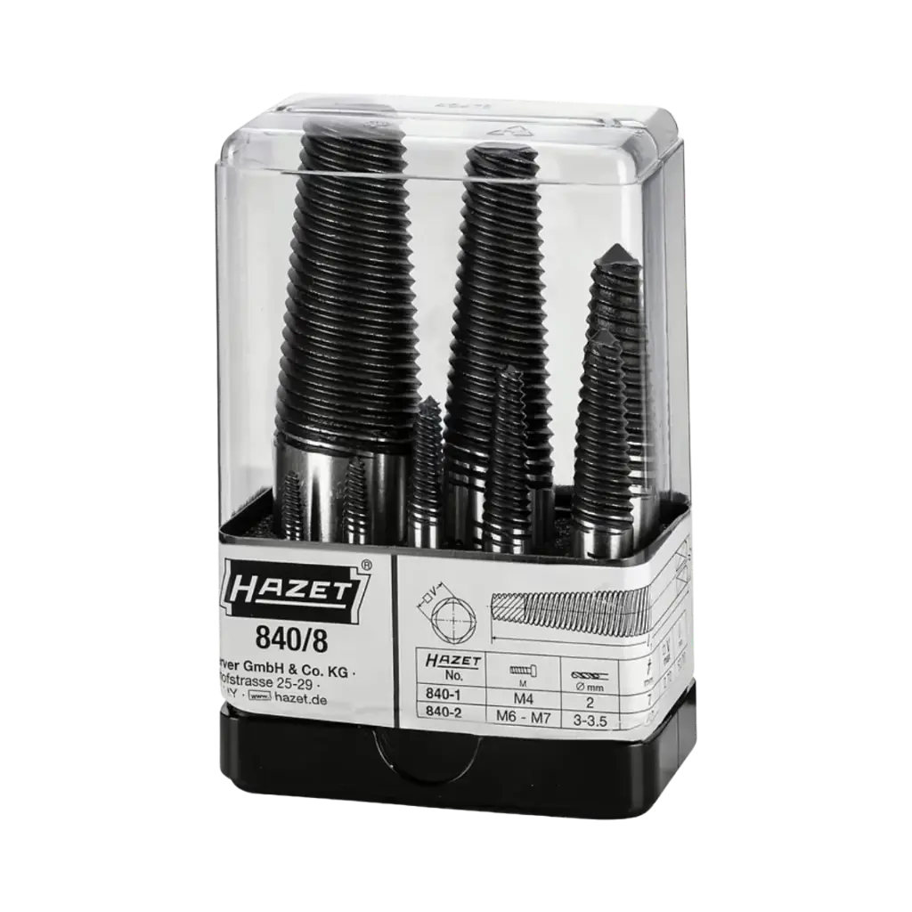 [840/8] Hazet Screw Extractor Set 8 Pieces