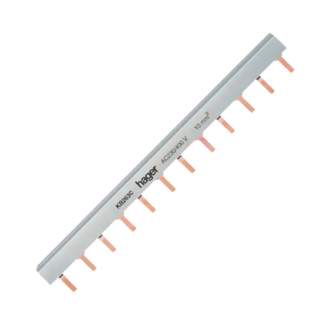 بارة توزيع نحاس معزولة ثنائية 63 امبير لتوصيل 12 قاطع ثنائى هاجر