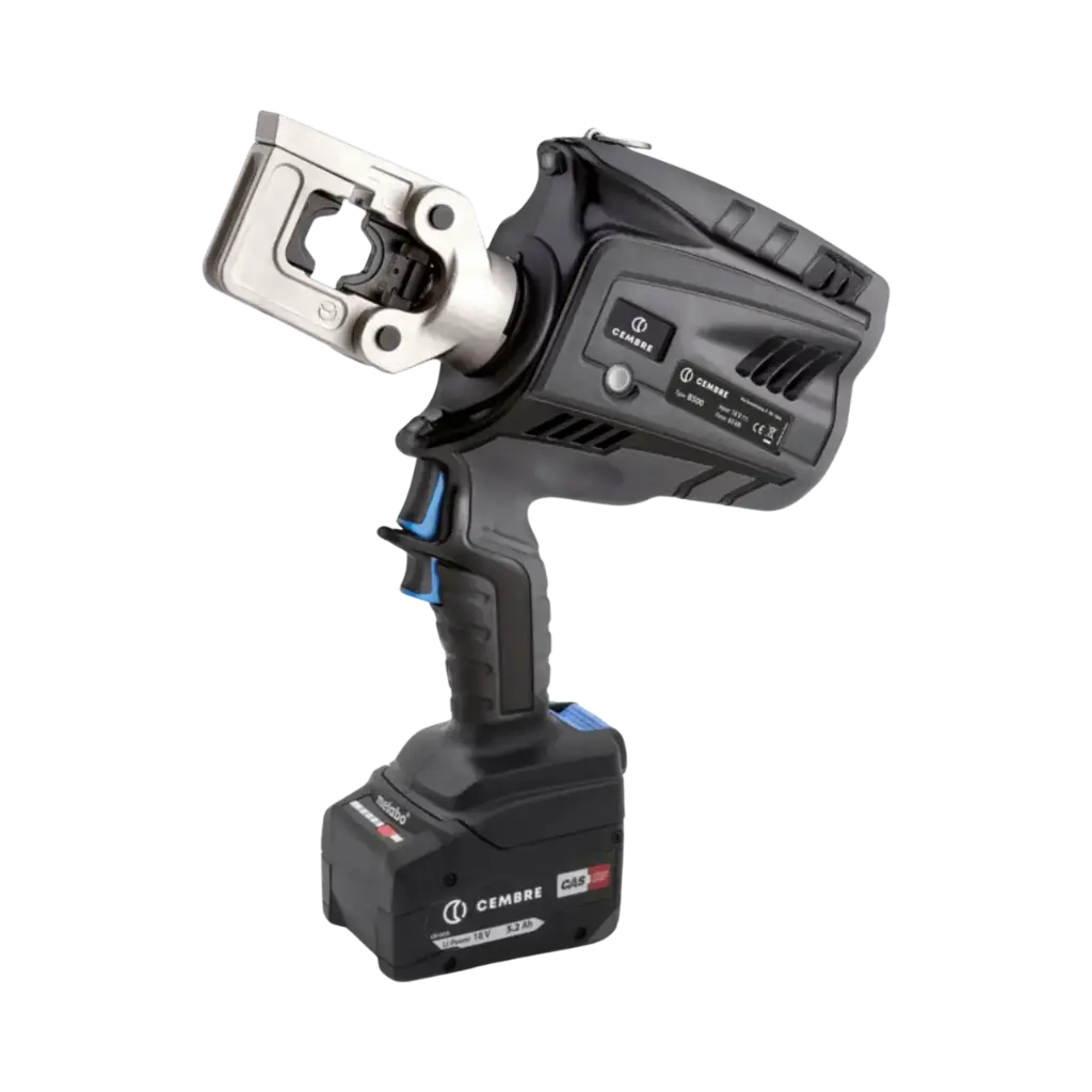 [B500] Cembre B500 Battery Powered Hydraulic Crimping Tool 63 kN With  Openable Closed Head For Electric Connectors Up To 300 mm