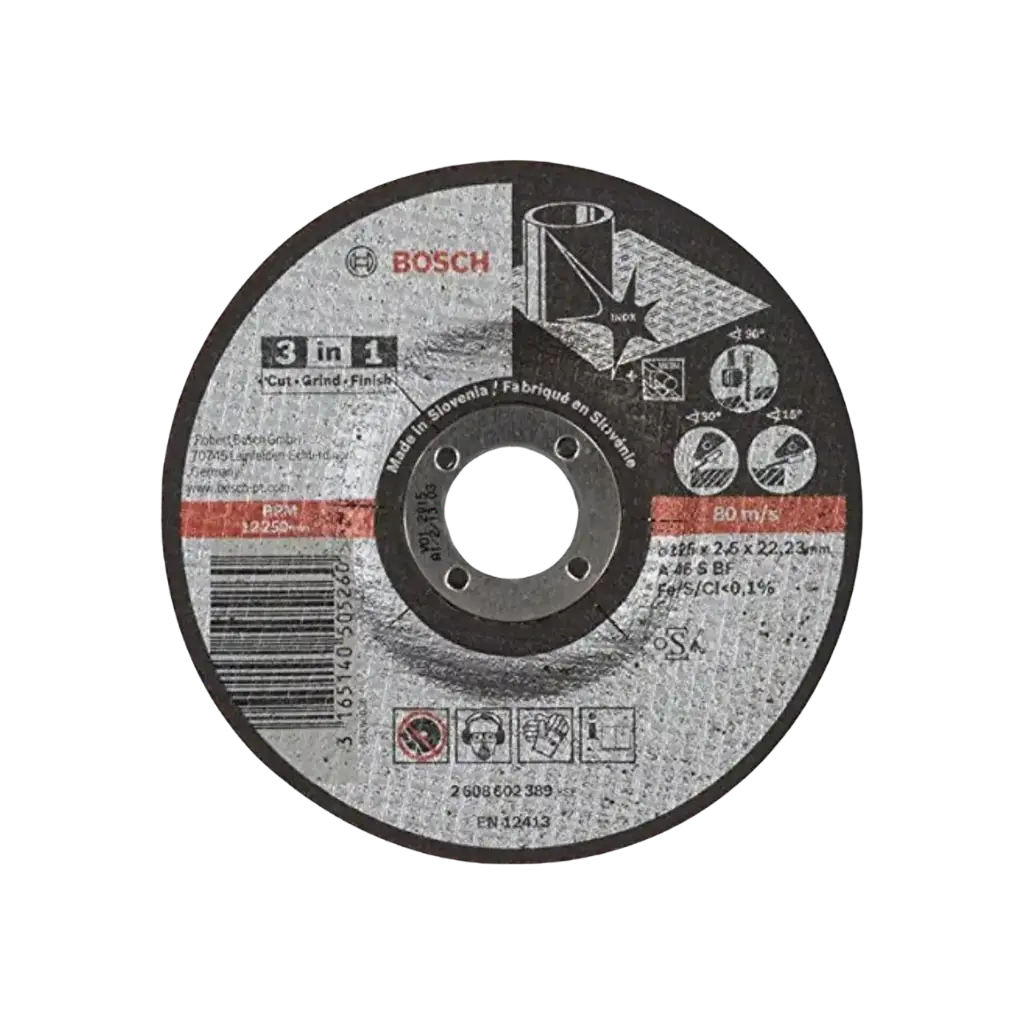 [2608602389] حجر جلخ وقطعيه 5 بوصه 3 مم بوش