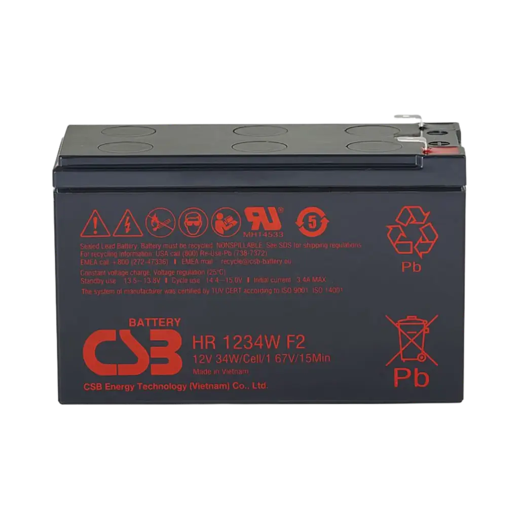 [HR1234WF2] CSB Top Terminal Valve Regulated Lead Acid (VRLA) Battery 12v 9A