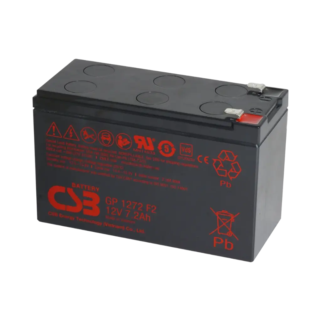 [GP1272F2] CSB Top Terminal Valve Regulated Lead Acid (VRLA) Battery 12v 7.2 Ah