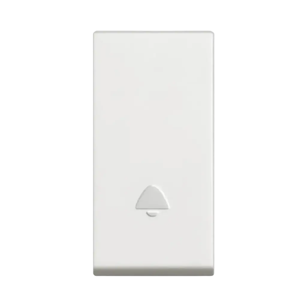 Bticino Pushbutton 1P (NO) 10 A 250 Va.c. with Bell Symbol White Solida