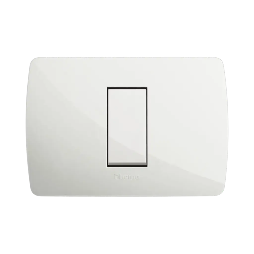[D4803M1BN] Bticino Cover Frame,1 Gang, 1 Modules, White Solida