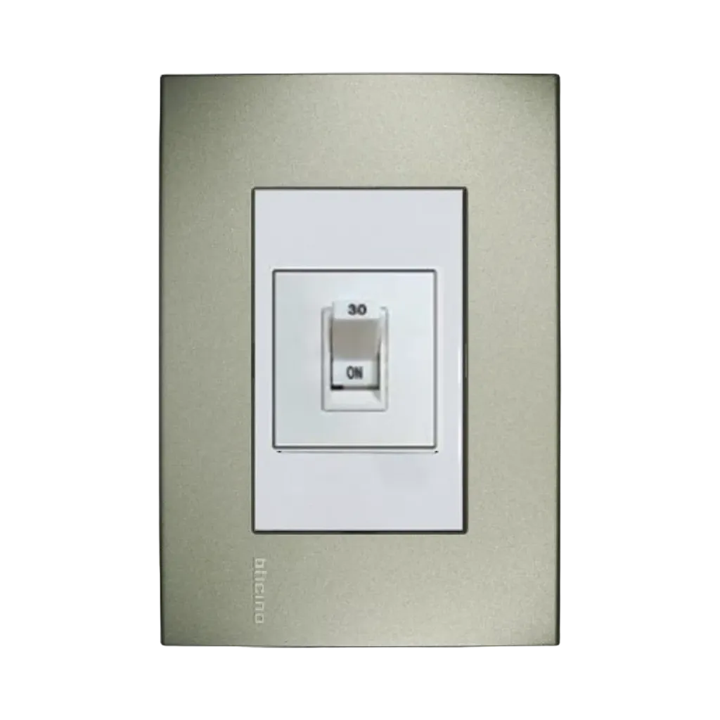 [BSB1/30EMEC] Bticino Flush Mounting Safety Breaker 1P+N for Matix Edge Cover Plates, 30A- 230V- 2.5KA (White Cover Plate Included)