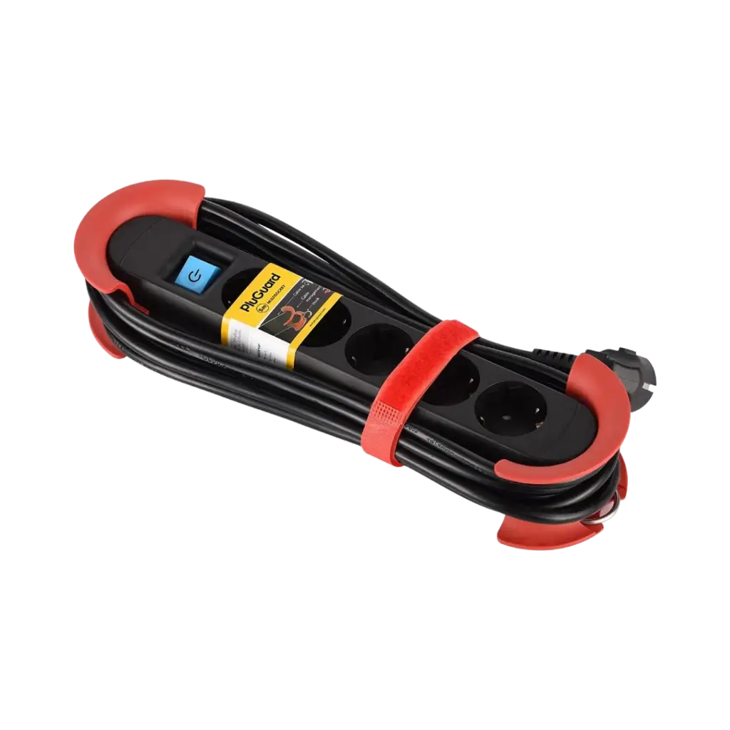 [6224009746378] مشترك كهرباء صناعى 5 مخرج شوكو بسلك 5 متر اى لوك