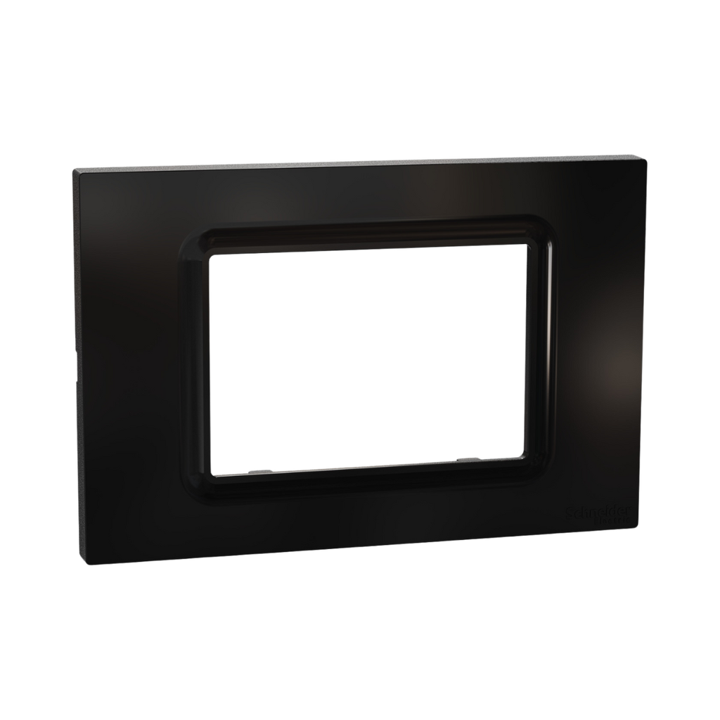 [M3TB03_BK] Schneider Electric Miluz E Cover Frame, 3 Gang, Black