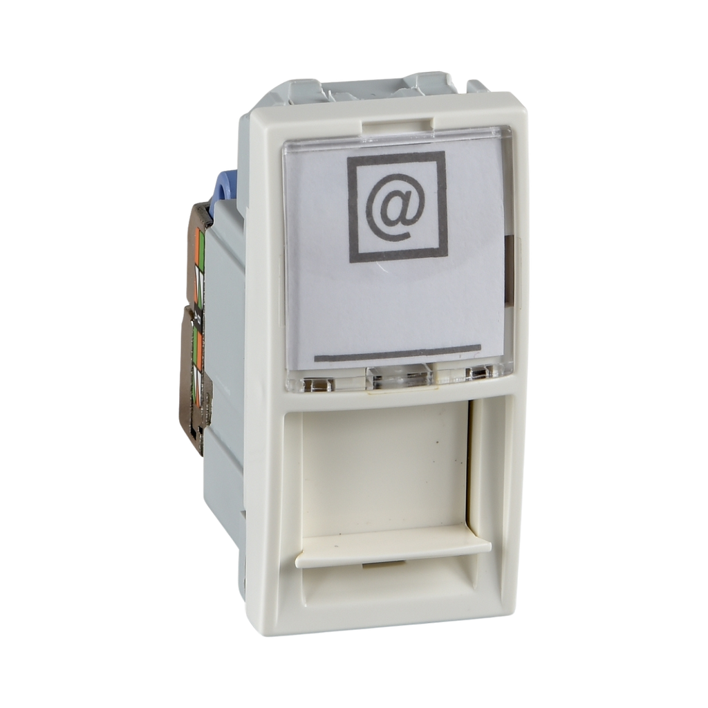 [MGU3.414.25] Schneider Electric 1 RJ45 Socket 1 m Cat.6, UTP - Ivory Unica