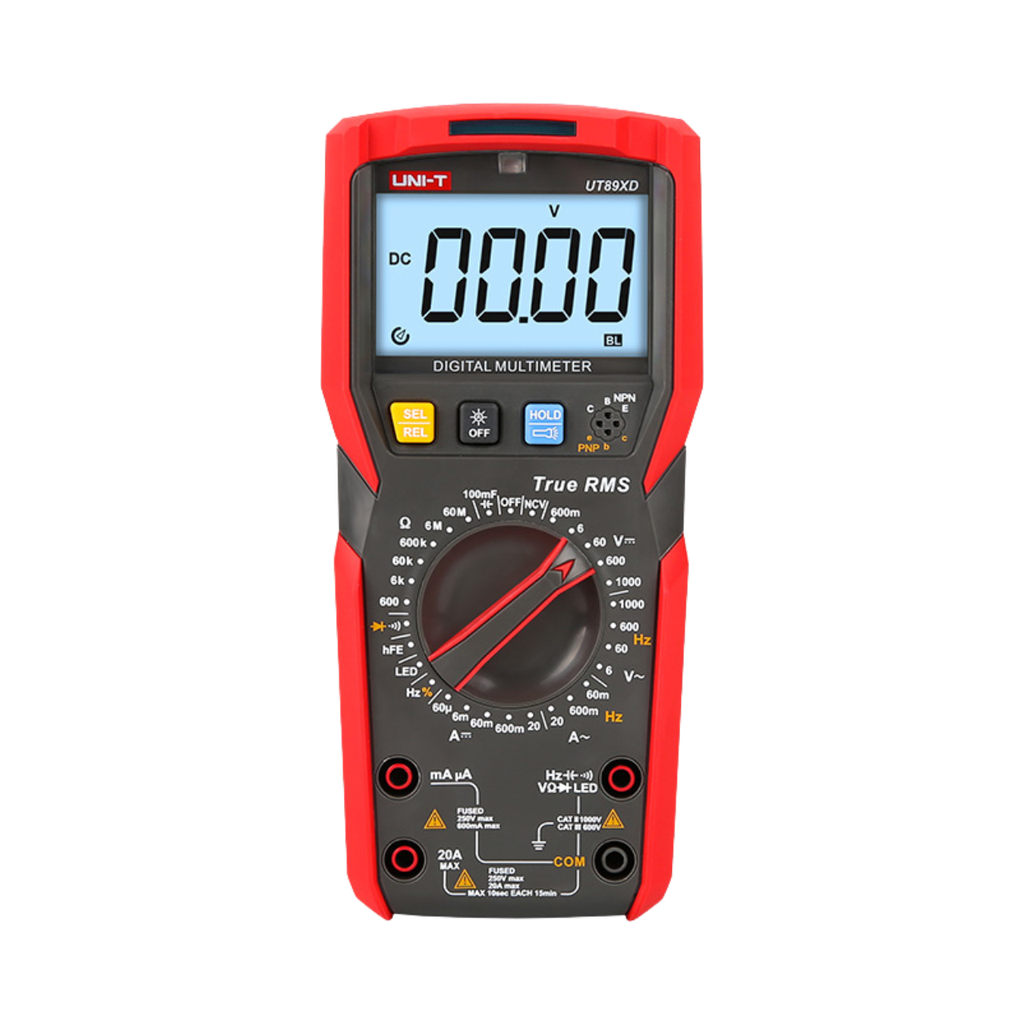 [UT89XD] Uni-T Digital Multimeter 1000v AC/DC Resistance, Capacitance, Frequency, Diode, Tempreature Measurement With Led Test